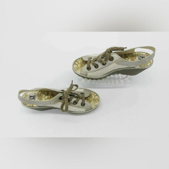 FLY LONDON Stylish Women's Wedge Sandals; Size 37 is US 6.5-7 - Picture 3 of 16